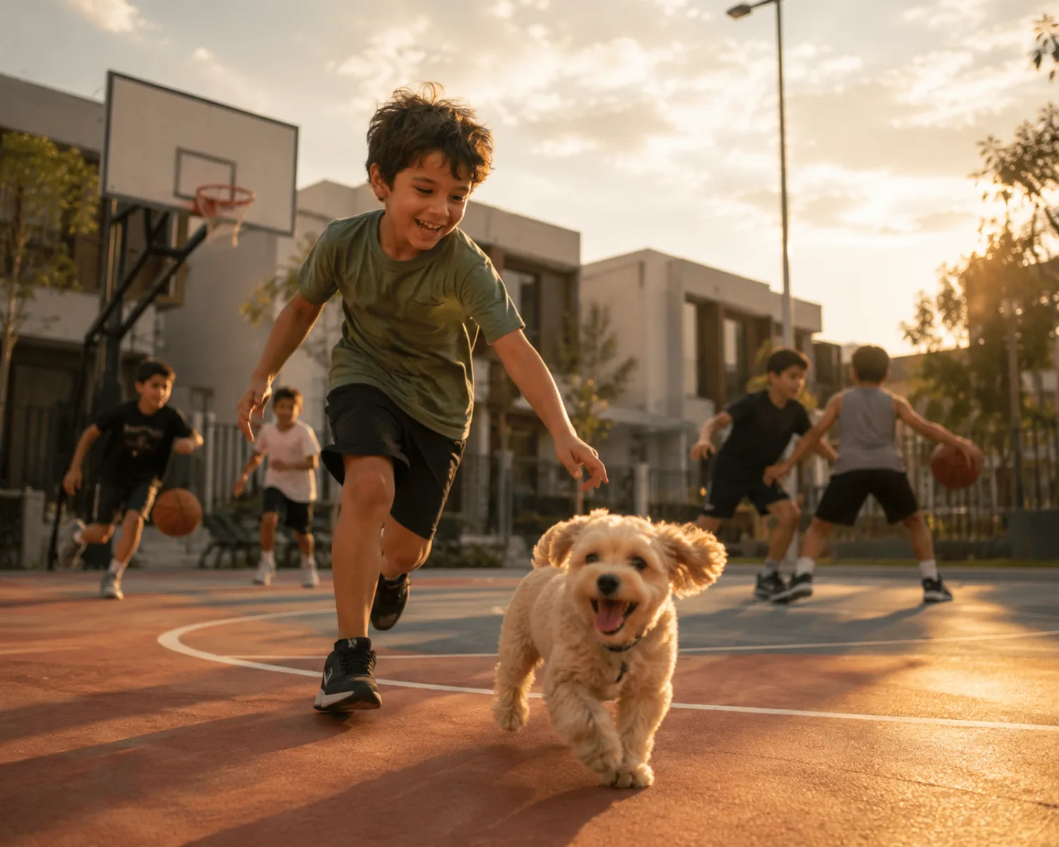Cancha multiuso con niños jugando en Mont-Real Villas