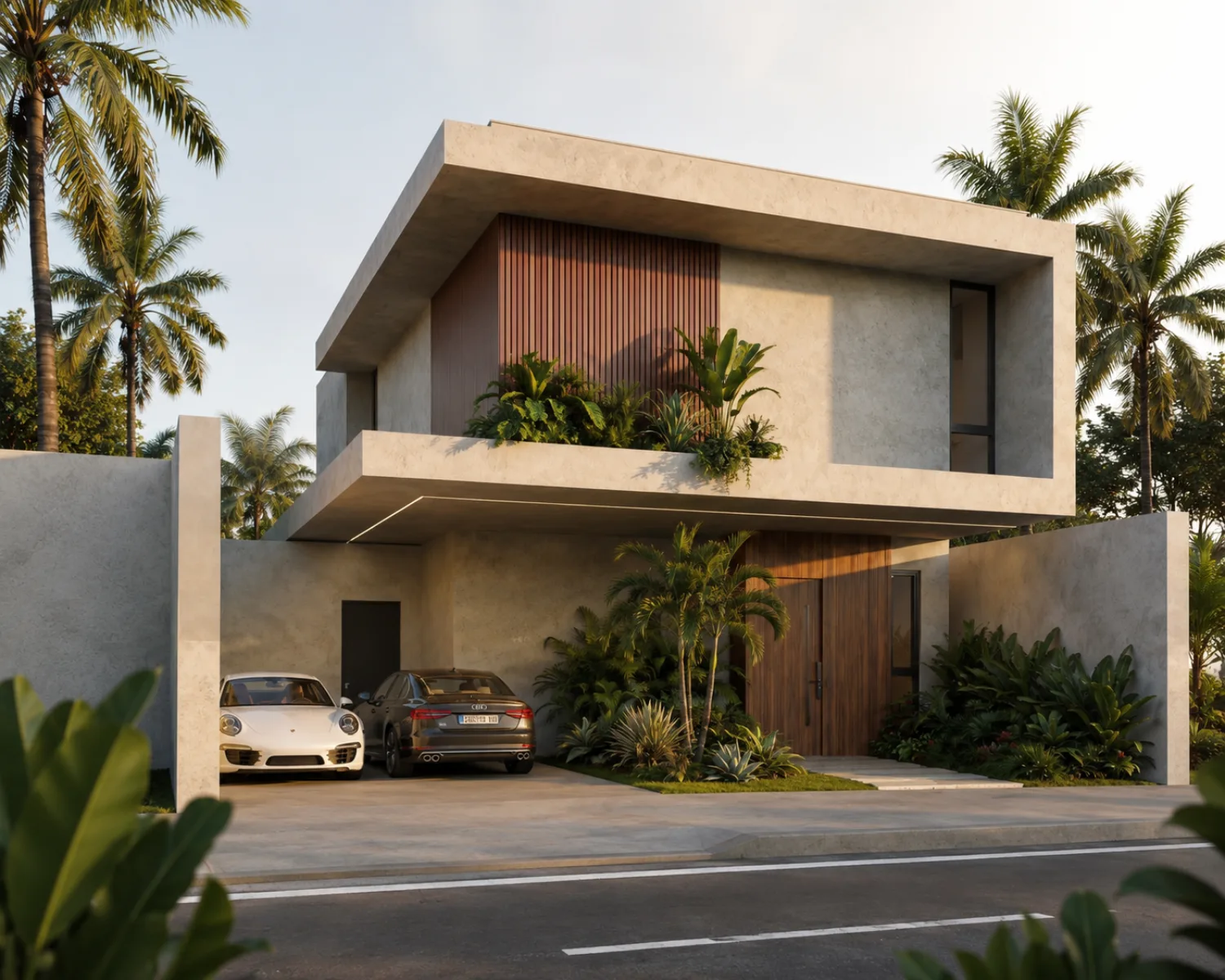Fachada residencial de Mont-Real Villas en Portoviejo